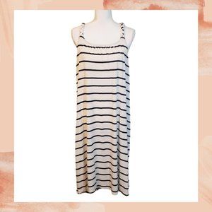 Striped Midi Maternity Tank Dress
